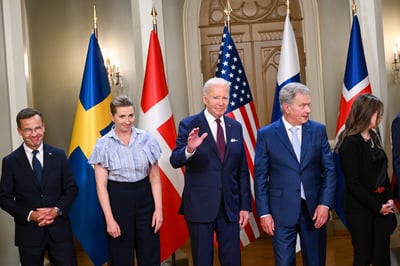 Biden destacó los 'valores' de libertad e igualdad que unen a Estados Unidos y los países nórdicos. (KIMMO BRANDT / EFE)