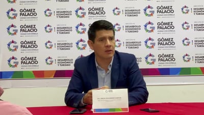 Érick Escobedo García, director de Desarrollo Económico y Turismo en el Municipio de Gómez Palacio, señaló que se impulsan actividades para fortalecer a los emprendedores. (ARCHIVO) 