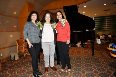 Araceli López Hernández, Gloria Angélica Meza Rivera y Sonia Luévanos Vázquez.