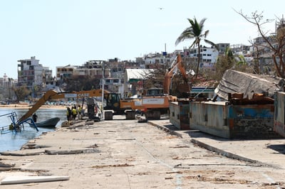 Las labores de recuperación y recuento de daños continúan en Acapulco. (EFE)