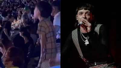 Imagen VIRAL: 'Mini Peso Pluma' sorprende en concierto del cantante de corridos tumbados