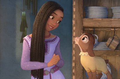 Fotograma cedido por Disney que muestra a Asha, Valentino y Sabino, personajes de la película Wish. EFE