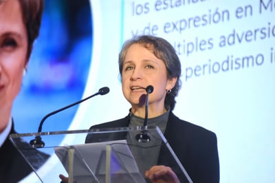 Carmen Aristegui, periodista espiada con Pegasus.