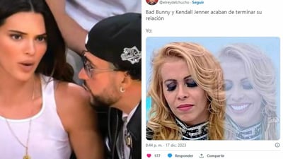 Imagen Noticia de ruptura de Kendall Jenner y Bad Bunny desata ola de memes