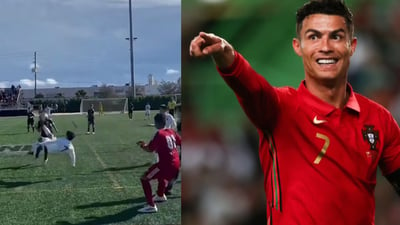 Imagen VIDEO: El gol de Mateo Messi al puro estilo de Cristiano Ronaldo