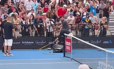 Imagen VIRAL: Víbora sorprende e interrumpe partido del ATP 250 de Brisbane