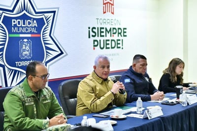 El alcalde de Torreón, Román Alberto Cepeda, destacó los resultados en seguridad del año anterior y dijo que se debe mantener el orden y la paz social en el municipio para este 2024. (CORTESÍA)