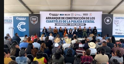 Manolo Jiménez anunció en conferencia en Candela, la construcción de nuevos cuarteles de la policía estatal. 