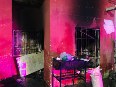 Vivienda afectada por incendio en Lerdo. (EL SIGLO DE TORREÓN)