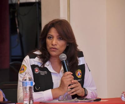 Isabel Macías Sifuentes, coordinadora de Protección Civil en Lerdo. (CORTESÍA)