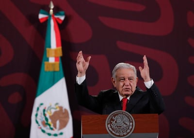 López Obrador durante conferencia mañanara del 21 de febrero de 2024. (ARCHIVO)