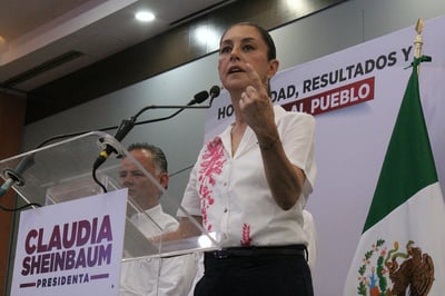 La candidata de la coalición oficialista Sigamos Haciendo Historia, Claudia Sheinbaum. (EFE)