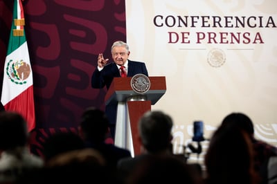 López Obrador durante conferencia de prensa del 13 de marzo. 