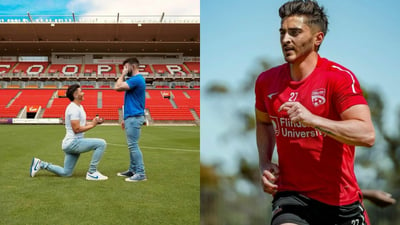 El futbolista australiano Josh Cavallo sorprendió este miércoles tras dar a conocer que se comprometió con su novio en el estadio de su equipo, el Adelaide United. 