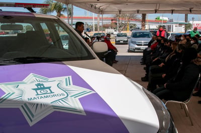 Policía Violeta en Matamoros. (ARCHIVO)