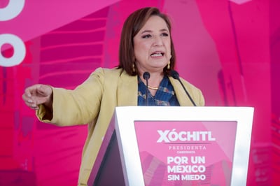 La candidata presidencial de la oposición mexicana Xóchitl Gálvez. (ARCHIVO)