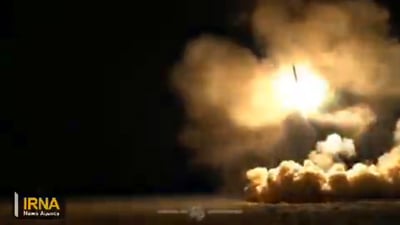 Oleada de drones, misiles y misiles balísticos que la República Islámica lanzó anoche contra territorio israelí. (ARCHIVO)