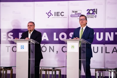 Candidatos Sergio Lara e Ignacio Corona. 