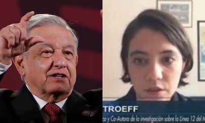 El presidente Andrés Manuel López Obrador y la corresponsal del NYT Natalie Kitroeff. (EFE/ESPECIAL)