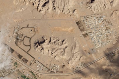 Vista área del sitio nuclear iraní en Isfahan. 
