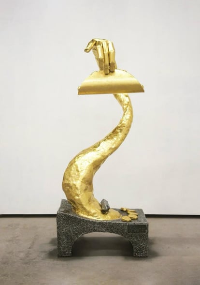 Título de la escultura: El Taco de Oro (EL SIGLO DE TORREÓN / ENRIQUE CASTRUITA)