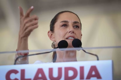 La candidata presidencial de la alianza Sigamos Haciendo Historia, Claudia Sheinbaum Pardo. (EL UNIVERSAL)