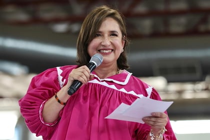 La candidata presidencial del PAN, PRI y PRD, Xóchitl Gálvez. (ARCHIVO)