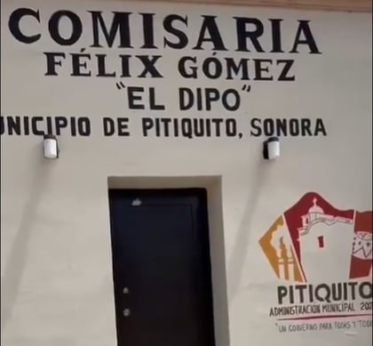 Comisaría Félix Gómez, El Dipo, del municipio de Pitiquito. (ESPECIAL)
