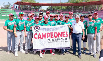 Liga de Beisbol Infantil y Juvenil Sinergia de Torreón se corona en Regional Junior