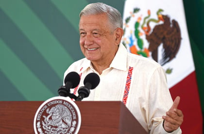López Obrador en Veracruz. 