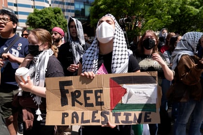 Protestas contra la guerra en Gaza en universidades de EUA. (AGENCIAS)