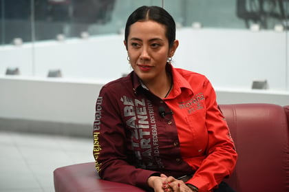 La candidata Betzabé Martínez destaca puntos importantes de su campaña y propuestas