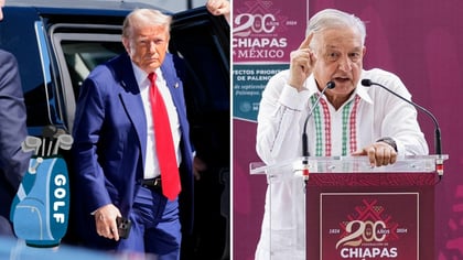 El expresidente Donald Trump y el presidente López Obrador. (ARCHIVO)