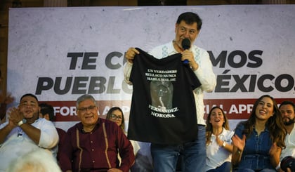 Fernando Noroña se reúne con norenistas Saltillenses