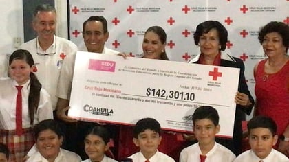 Colecta escolar deja más de 140 mil pesos en beneficio de Cruz Roja de Torreón