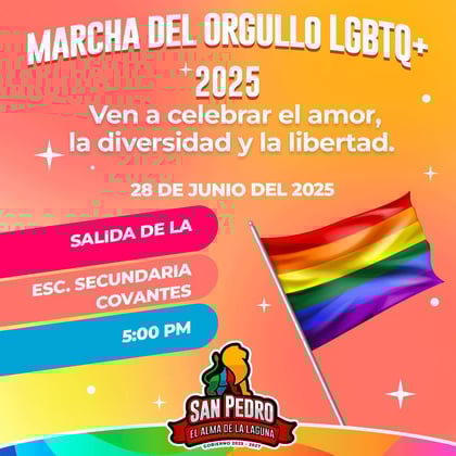 Llaman a participar en 'Marcha del Orgullo' en San Pedro