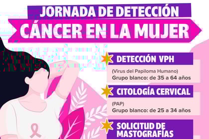 Realizarán Jornada de Detección de Cáncer en la Mujer en Villa Unión