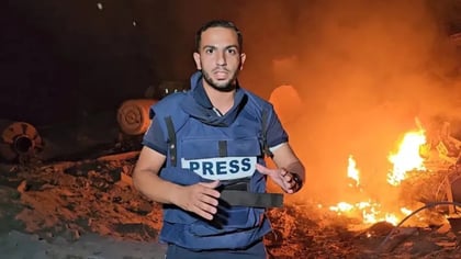 Anas al Sharif, reportero de la cadena Al Jazeera. FOTO: Al Jazeera