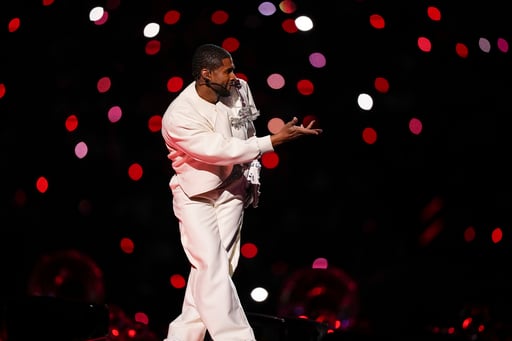 Imagen Usher recorre éxitos en su show de Medio Tiempo del Super Bowl LVlll