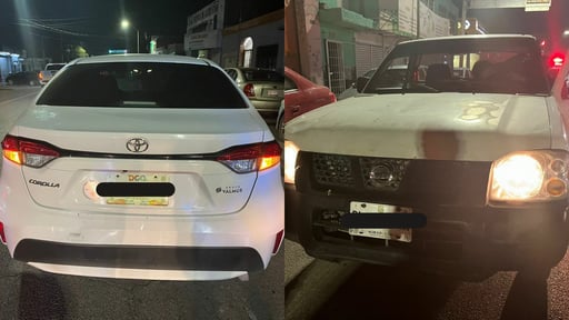 Ebrio conductor protagoniza accidente durante la noche del sábado en la intersección de la avenida Juárez y calle González Ortega, el sector Centro de Torreón.
