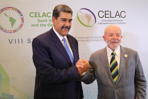 El presidente venezolano, Nicolás Maduro y el mandatario brasileño Luiz Inácio Lula da Silva. (EFE)