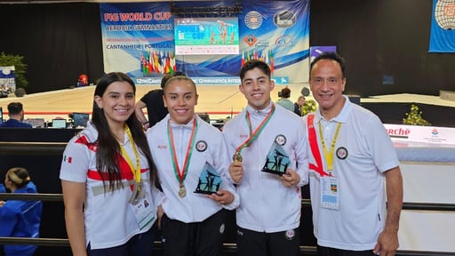 Imagen Gimnasia aeróbica mexicana logra oro y plata en Portugal