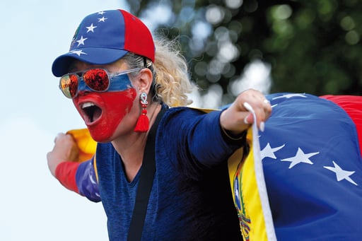 Miles de venezolanos protestan en todo el mundo contra los resultados de las elecciones presidenciales. EFE Henry Chirinos