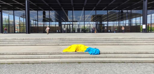 Performance de Mariia Kulikovska. Foto: Neue Nationalgalerie