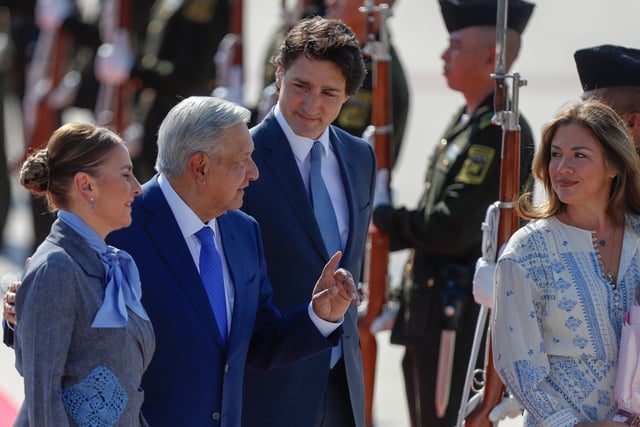 Justin Trudeau llega a México para reunirse con AMLO y Joe Biden