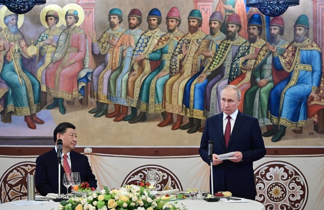 Vladimir Putin y Xi Jinping comienzan negociaciones formales en Moscú