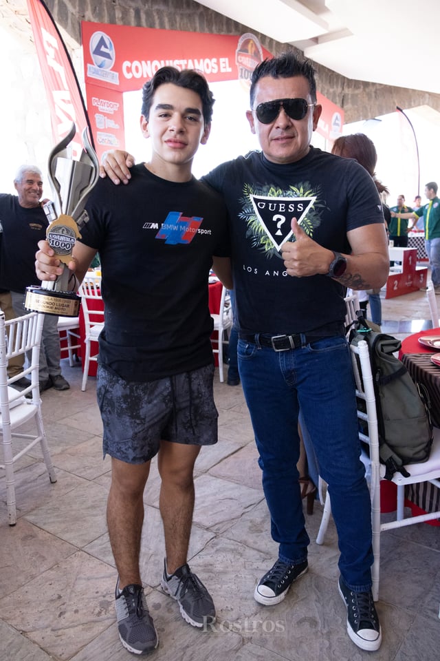Santiago Quintanilla (segundo lugar rockie moto) y Raúl Quintanilla.