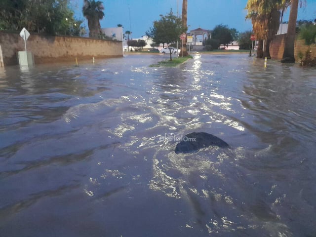 Se inundan diversas zonas de Torreón tras las lluvias