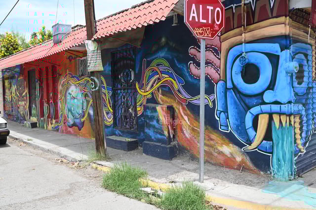 Artistas gomezpalatinos llenan de arte urbano al barrio de Santa Rosa
