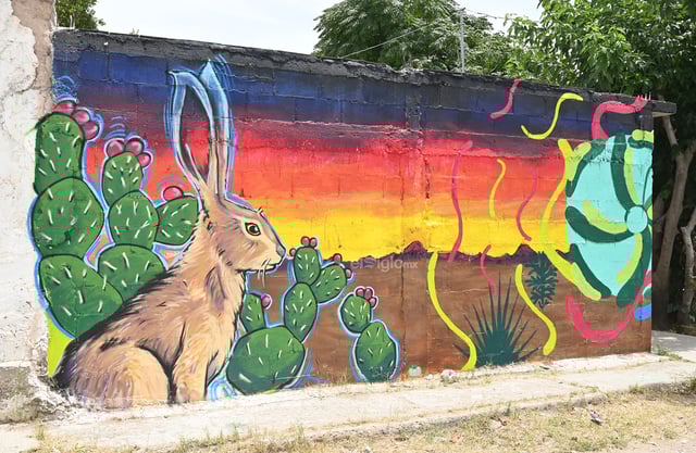 Artistas gomezpalatinos llenan de arte urbano al barrio de Santa Rosa